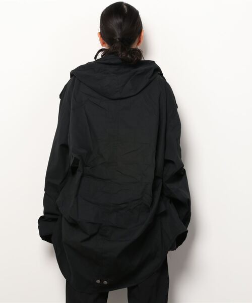 77circa（ナナナナサーカ）の「77circa / ナナナナサーカ：【レディース】circa make rayered military coat：cc21aw-45[DEA]（ミリタリージャケット・レディース・ブラック/オリーブ・FREE）」の4枚目の写真