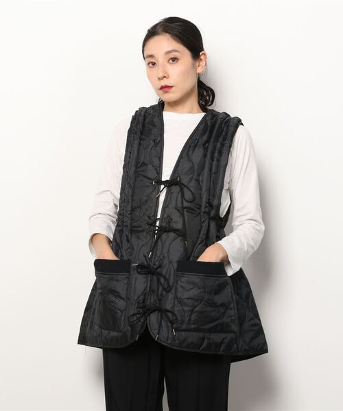 77circa（ナナナナサーカ）の「77circa / ナナナナサーカ：【レディース】circa make rayered military coat：cc21aw-45[DEA]（ミリタリージャケット・レディース・ブラック/オリーブ・FREE）」の6枚目の写真