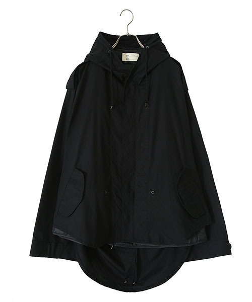 77circa（ナナナナサーカ）の「77circa / ナナナナサーカ：【レディース】circa make rayered military coat：cc21aw-45[DEA]（ミリタリージャケット・レディース・ブラック/オリーブ・FREE）」の2枚目の写真