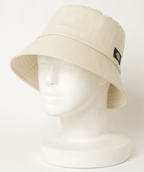 Dickies（ディッキーズ）の「DICKIES/ディッキーズ/PU Bucket HAT/バケットハット14854300（ハット・メンズ・アイボリー/ブラック・FREE）」の4枚目の写真