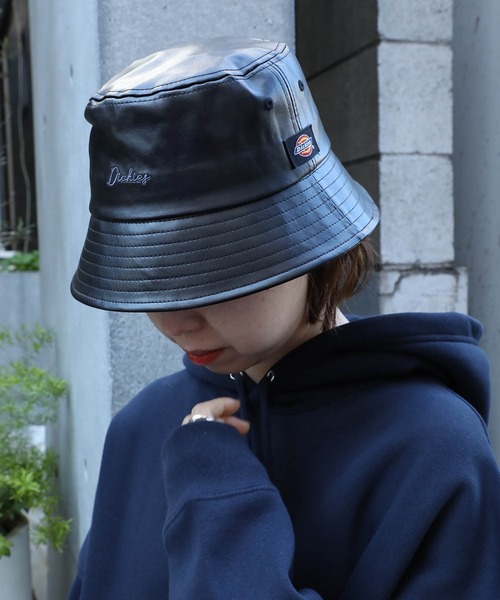 Dickies（ディッキーズ）の「DICKIES/ディッキーズ/PU Bucket HAT/バケットハット14854300（ハット・メンズ・アイボリー/ブラック・FREE）」の6枚目の写真