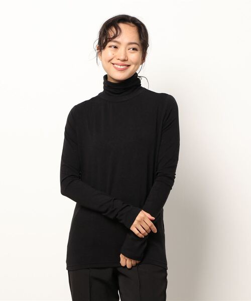 IENA(イエナ)の「【MIJEONG PARK/ミジョン・パーク】ROLL NECK JERSEYカットソー(Tシャツ/カットソー・レディース・チャコールグレー/ブラック/グレー/ライトグリーン/アイボリー/ラベンダー・FREE)」の11枚目の写真