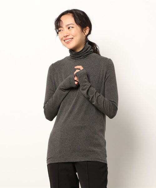 IENA(イエナ)の「【MIJEONG PARK/ミジョン・パーク】ROLL NECK JERSEYカットソー(Tシャツ/カットソー・レディース・チャコールグレー/ブラック/グレー/ライトグリーン/アイボリー/ラベンダー・FREE)」の20枚目の写真