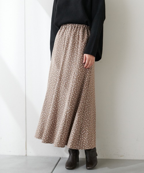 COLLAGE GALLARDAGALANTE（コラージュガリャルダガランテ）の「いつだって可憐なドットレオパードマーメイドスカート（スカート・レディース・ネイビー/モカ・FREE）」の18枚目の写真
