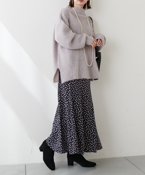 COLLAGE GALLARDAGALANTE（コラージュガリャルダガランテ）の「いつだって可憐なドットレオパードマーメイドスカート（スカート・レディース・ネイビー/モカ・FREE）」の20枚目の写真