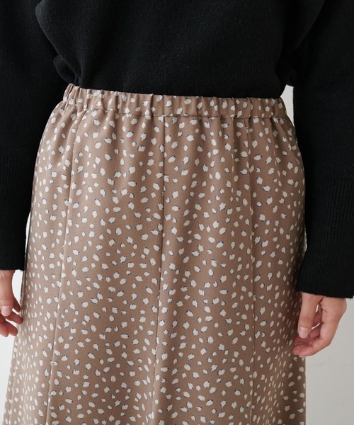 COLLAGE GALLARDAGALANTE（コラージュガリャルダガランテ）の「いつだって可憐なドットレオパードマーメイドスカート（スカート・レディース・ネイビー/モカ・FREE）」の17枚目の写真