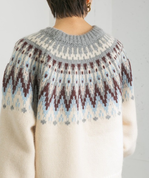 URBAN RESEARCH（アーバンリサーチ）の「フェアアイルニット（ニット/セーター・レディース・グレー系その他/ベージュ系その他・FREE）」の16枚目の写真