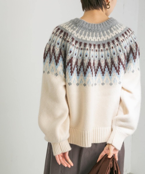 URBAN RESEARCH（アーバンリサーチ）の「フェアアイルニット（ニット/セーター・レディース・グレー系その他/ベージュ系その他・FREE）」の10枚目の写真