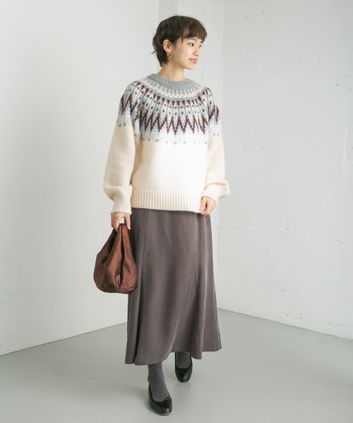 URBAN RESEARCH（アーバンリサーチ）の「フェアアイルニット（ニット/セーター・レディース・グレー系その他/ベージュ系その他・FREE）」の14枚目の写真