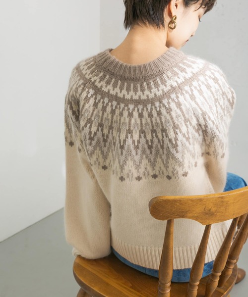 URBAN RESEARCH（アーバンリサーチ）の「フェアアイルニット（ニット/セーター・レディース・グレー系その他/ベージュ系その他・FREE）」の18枚目の写真