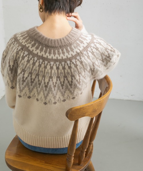 URBAN RESEARCH（アーバンリサーチ）の「フェアアイルニット（ニット/セーター・レディース・グレー系その他/ベージュ系その他・FREE）」の6枚目の写真