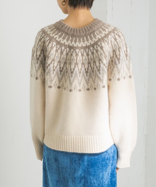URBAN RESEARCH（アーバンリサーチ）の「フェアアイルニット（ニット/セーター・レディース・グレー系その他/ベージュ系その他・FREE）」の13枚目の写真
