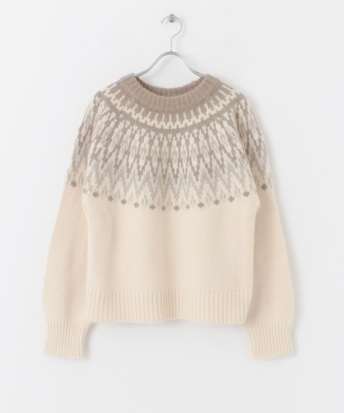 URBAN RESEARCH（アーバンリサーチ）の「フェアアイルニット（ニット/セーター・レディース・グレー系その他/ベージュ系その他・FREE）」の4枚目の写真