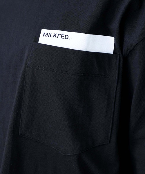 MILKFED.（ミルクフェド）の「BACK TAPE LOGO POCKET S/S TEE（Tシャツ/カットソー・レディース・ベージュ/ホワイト/ライトパープル/ブラック・ONE SIZE）」の21枚目の写真