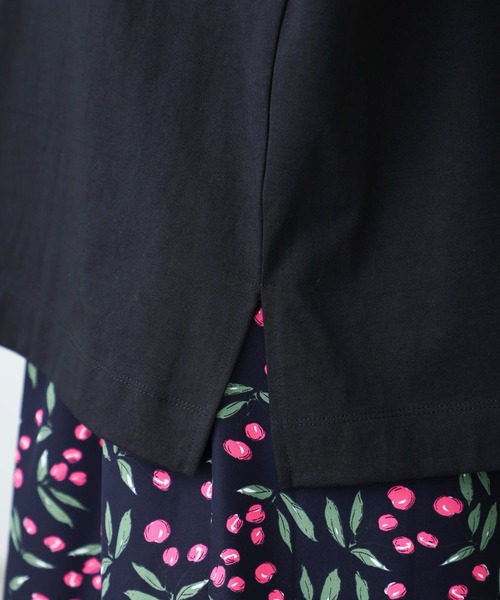 MILKFED.（ミルクフェド）の「BACK TAPE LOGO POCKET S/S TEE（Tシャツ/カットソー・レディース・ベージュ/ホワイト/ライトパープル/ブラック・ONE SIZE）」の7枚目の写真