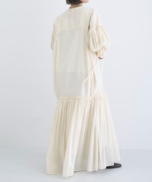 iI（アイ）の「iI　gather onepiece（ワンピース・レディース・ブラック/オフホワイト/オレンジ・ONE）」の11枚目の写真