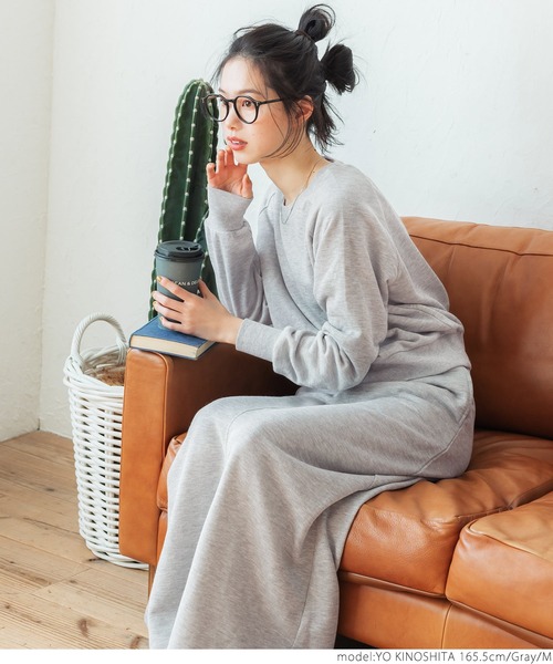 コットンボートネックスウェット セール】ボートネックスウェット / boat neck sweat ショート丈