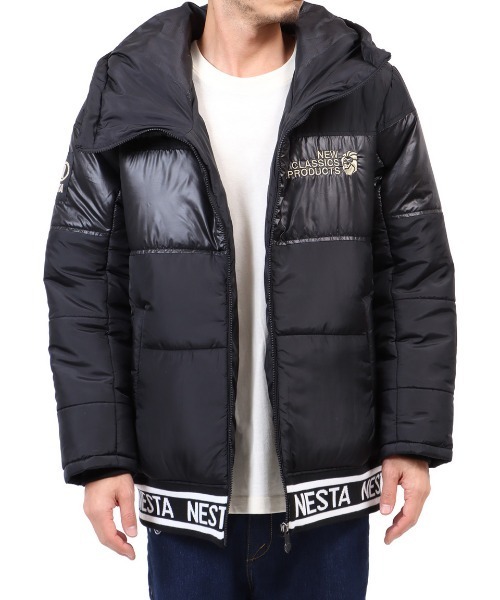 NESTA BRAND(ネスタブランド)の「撥水リブロゴフェイクダウンJKT(ダウンジャケット/コート・メンズ・ベージュ/ブラック・L/XL/XXL/M)」の10枚目の写真