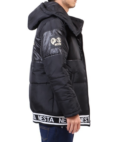 NESTA BRAND(ネスタブランド)の「撥水リブロゴフェイクダウンJKT(ダウンジャケット/コート・メンズ・ベージュ/ブラック・L/XL/XXL/M)」の12枚目の写真