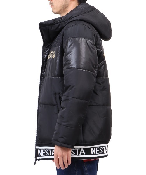 NESTA BRAND(ネスタブランド)の「撥水リブロゴフェイクダウンJKT(ダウンジャケット/コート・メンズ・ベージュ/ブラック・L/XL/XXL/M)」の13枚目の写真