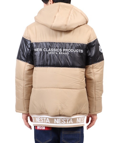 NESTA BRAND(ネスタブランド)の「撥水リブロゴフェイクダウンJKT(ダウンジャケット/コート・メンズ・ベージュ/ブラック・L/XL/XXL/M)」の15枚目の写真
