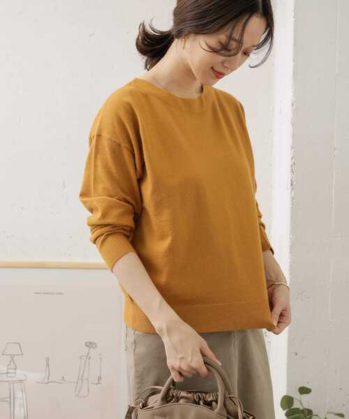 URBAN RESEARCH DOORS(アーバンリサーチドアーズ)の「ハイゲージコンパクトニット(ニット/セーター・レディース・ブラック/グリーン/マスタード/グレー系その他・ONE)」の4枚目の写真