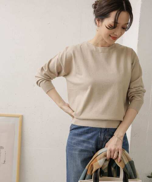 URBAN RESEARCH DOORS(アーバンリサーチドアーズ)の「ハイゲージコンパクトニット(ニット/セーター・レディース・ブラック/グリーン/マスタード/グレー系その他・ONE)」の20枚目の写真