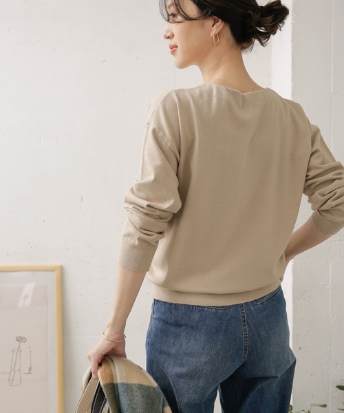 URBAN RESEARCH DOORS(アーバンリサーチドアーズ)の「ハイゲージコンパクトニット(ニット/セーター・レディース・ブラック/グリーン/マスタード/グレー系その他・ONE)」の21枚目の写真