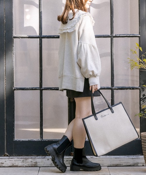 OLIVE des OLIVE（オリーブデオリーブ）の「かさねフリル衿ブラウス（シャツ/ブラウス・レディース・グレー/オフホワイト/ワンウォッシュ/サックスブルー・FREE）」の12枚目の写真