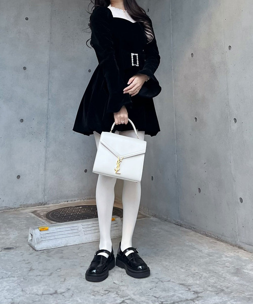 titty＆Co. PETIT by poyo（ティティーアンドコープティバイポヨ）の「【titty&Co.PETIT  Produce by POYO】ビジューバルーンミニワンピース（ワンピース・レディース・ブラック・FREE）」の5枚目の写真