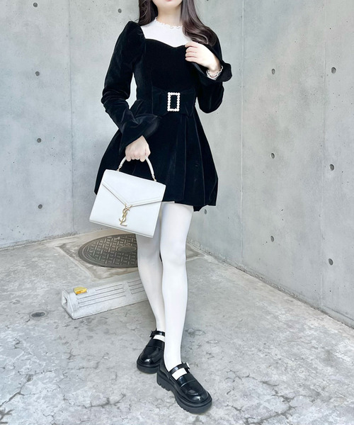 titty＆Co. PETIT by poyo（ティティーアンドコープティバイポヨ）の「【titty&Co.PETIT  Produce by POYO】ビジューバルーンミニワンピース（ワンピース・レディース・ブラック・FREE）」の9枚目の写真