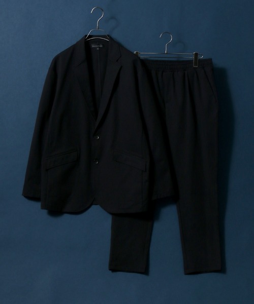 ANPAS（アンパス）の「Multi Stretch Tailored Jacket SET-UP/別注 マルチストレッチ テーラードジャケット＆タックワイドテーパードパンツ セットアップ（セットアップ・メンズ・ライトグレー/チャコールグレー/ブラック/グレイッシュベージュ/グリーン・M/L/LL）」の6枚目の写真