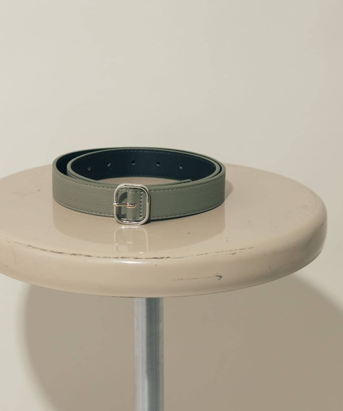 SMELLY（スメリー）の「スクエアバックルベルト（ベルト・レディース・ブラック/ブラウン/カーキ・-）」の12枚目の写真