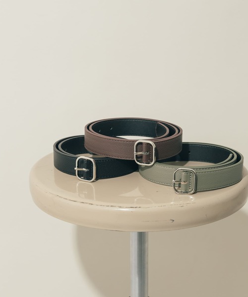 SMELLY（スメリー）の「スクエアバックルベルト（ベルト・レディース・ブラック/ブラウン/カーキ・-）」の11枚目の写真
