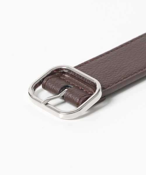 SMELLY（スメリー）の「スクエアバックルベルト（ベルト・レディース・ブラック/ブラウン/カーキ・-）」の4枚目の写真
