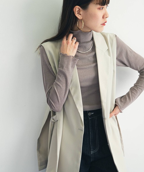 bohmal（ボマール）の「シアーネットメロータートル（Tシャツ/カットソー・レディース・ブラック/オフホワイト/パープル/ブルー・MEDIUM/FREE）」の4枚目の写真