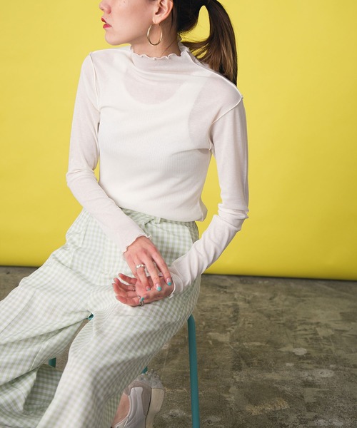 bohmal（ボマール）の「シアーネットメロータートル（Tシャツ/カットソー・レディース・ブラック/オフホワイト/パープル/ブルー・MEDIUM/FREE）」の12枚目の写真