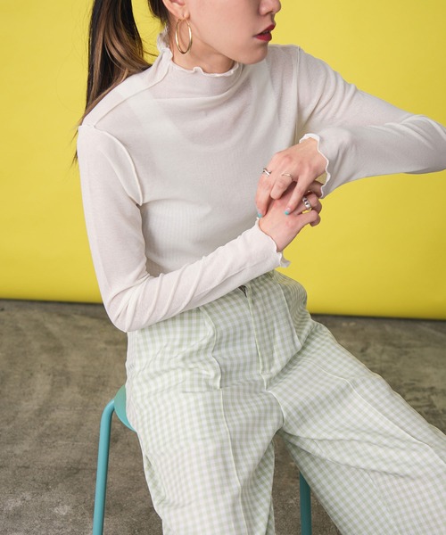 bohmal（ボマール）の「シアーネットメロータートル（Tシャツ/カットソー・レディース・ブラック/オフホワイト/パープル/ブルー・MEDIUM/FREE）」の13枚目の写真