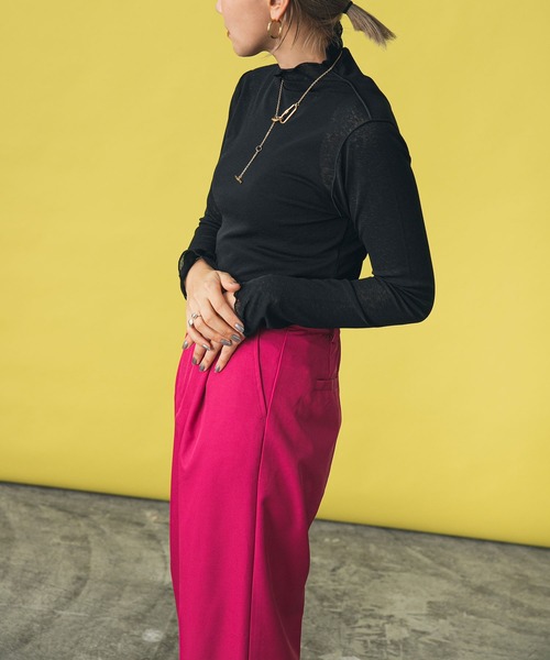 bohmal（ボマール）の「シアーネットメロータートル（Tシャツ/カットソー・レディース・ブラック/オフホワイト/パープル/ブルー・MEDIUM/FREE）」の8枚目の写真