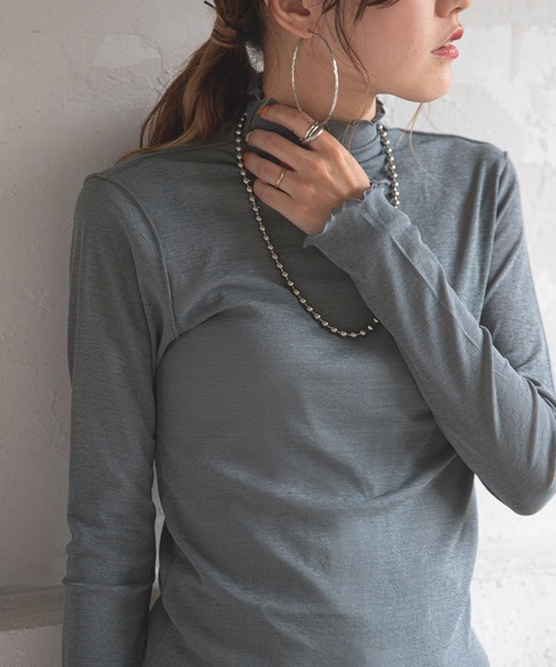 bohmal（ボマール）の「シアーネットメロータートル（Tシャツ/カットソー・レディース・ブラック/オフホワイト/パープル/ブルー・MEDIUM/FREE）」の16枚目の写真