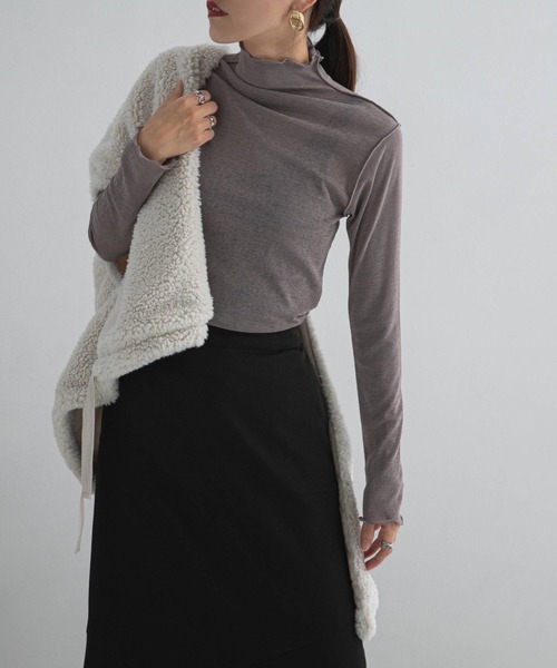 bohmal（ボマール）の「シアーネットメロータートル（Tシャツ/カットソー・レディース・ブラック/オフホワイト/パープル/ブルー・MEDIUM/FREE）」の20枚目の写真