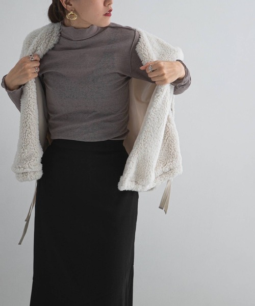 bohmal（ボマール）の「シアーネットメロータートル（Tシャツ/カットソー・レディース・ブラック/オフホワイト/パープル/ブルー・MEDIUM/FREE）」の21枚目の写真