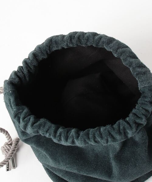 SEVEN BY SEVEN（セブンバイセブン）の「SEVEN BY SEVEN/セブン バイ セブン/@SUEDE LEATHER DRAWSTRING BAG SMALL/スエードレザードローストリングバッグ スモール（トートバッグ・メンズ・ピンク/グリーン・FREE）」の5枚目の写真