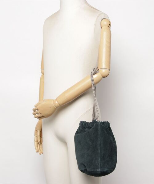 SEVEN BY SEVEN（セブンバイセブン）の「SEVEN BY SEVEN/セブン バイ セブン/@SUEDE LEATHER DRAWSTRING BAG SMALL/スエードレザードローストリングバッグ スモール（トートバッグ・メンズ・ピンク/グリーン・FREE）」の4枚目の写真