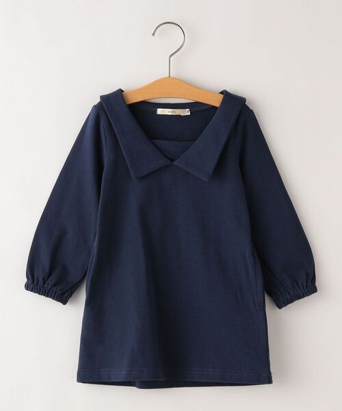 SHIPS（シップス）の「SHIPS KIDS:セーラー ワンピース(80～90cm)（ワンピース・キッズ・ベージュ/ネイビー・90/80）」の2枚目の写真