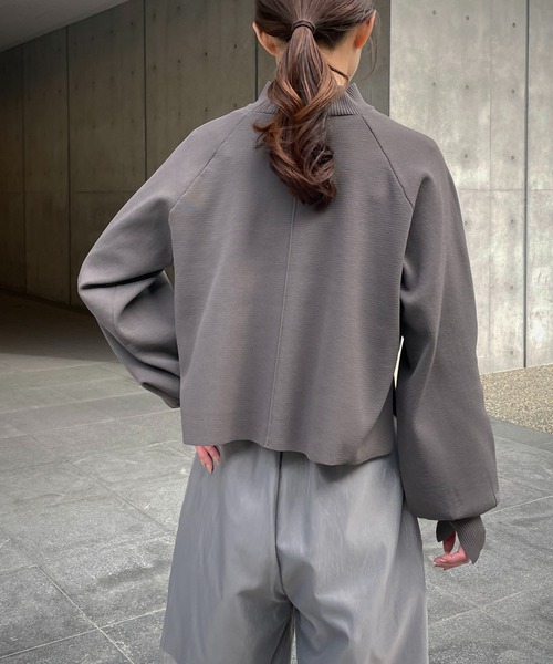 &g'aime（アンジェム）の「【＆g'aime】ボリュームスリーブニット（ニット/セーター・レディース・ベージュ/ライトグリーン/チャコール/ライトグレー・FREE）」の20枚目の写真