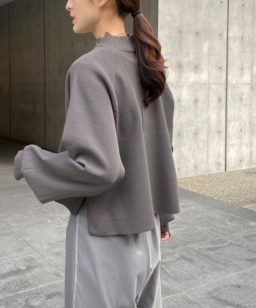 &g'aime（アンジェム）の「【＆g'aime】ボリュームスリーブニット（ニット/セーター・レディース・ベージュ/ライトグリーン/チャコール/ライトグレー・FREE）」の19枚目の写真