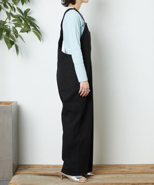 FREAK'S STORE（フリークスストア）の「【WEB限定】PENNYES×FREAK'S STORE/ぺニーズ　別注オーバーオール（サロペット/オーバーオール・レディース・オリーブ/ナチュラル/ネイビー/ストライプ/ブラック/ベージュ・ﾌﾘ-）」の10枚目の写真