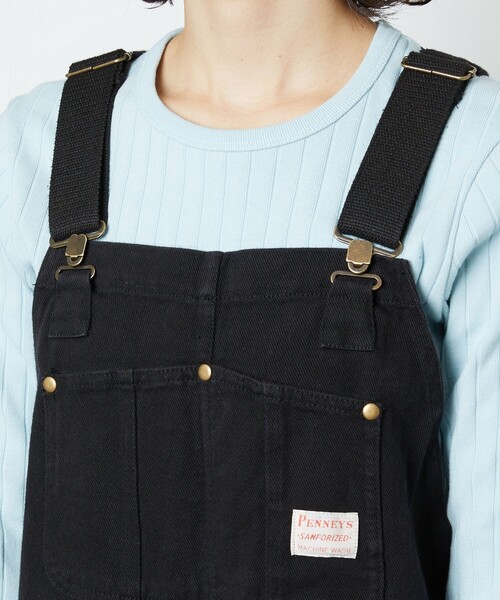 FREAK'S STORE（フリークスストア）の「【WEB限定】PENNYES×FREAK'S STORE/ぺニーズ　別注オーバーオール（サロペット/オーバーオール・レディース・オリーブ/ナチュラル/ネイビー/ストライプ/ブラック/ベージュ・ﾌﾘ-）」の12枚目の写真