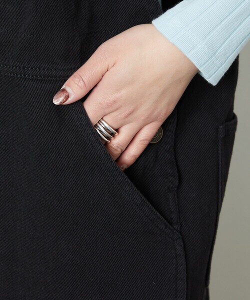 FREAK'S STORE（フリークスストア）の「【WEB限定】PENNYES×FREAK'S STORE/ぺニーズ　別注オーバーオール（サロペット/オーバーオール・レディース・オリーブ/ナチュラル/ネイビー/ストライプ/ブラック/ベージュ・ﾌﾘ-）」の14枚目の写真